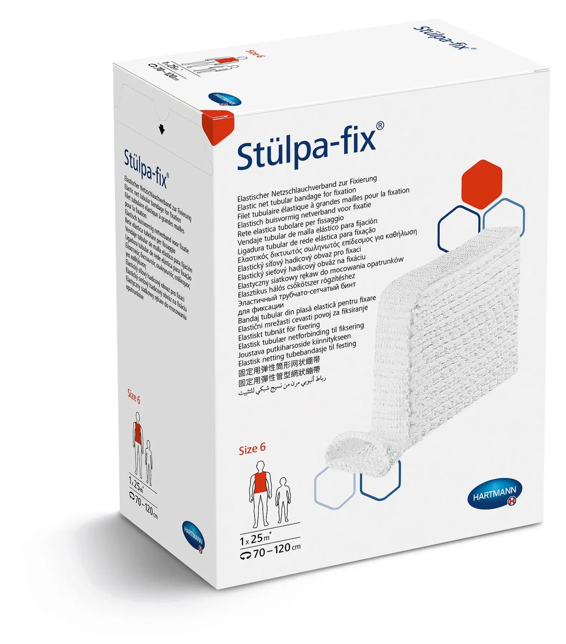 Еластичний трубчасто-сітчастий бинт для фіксації Stulpa-fix®, розмір 6 - довжина 1м в розтягнутому стані