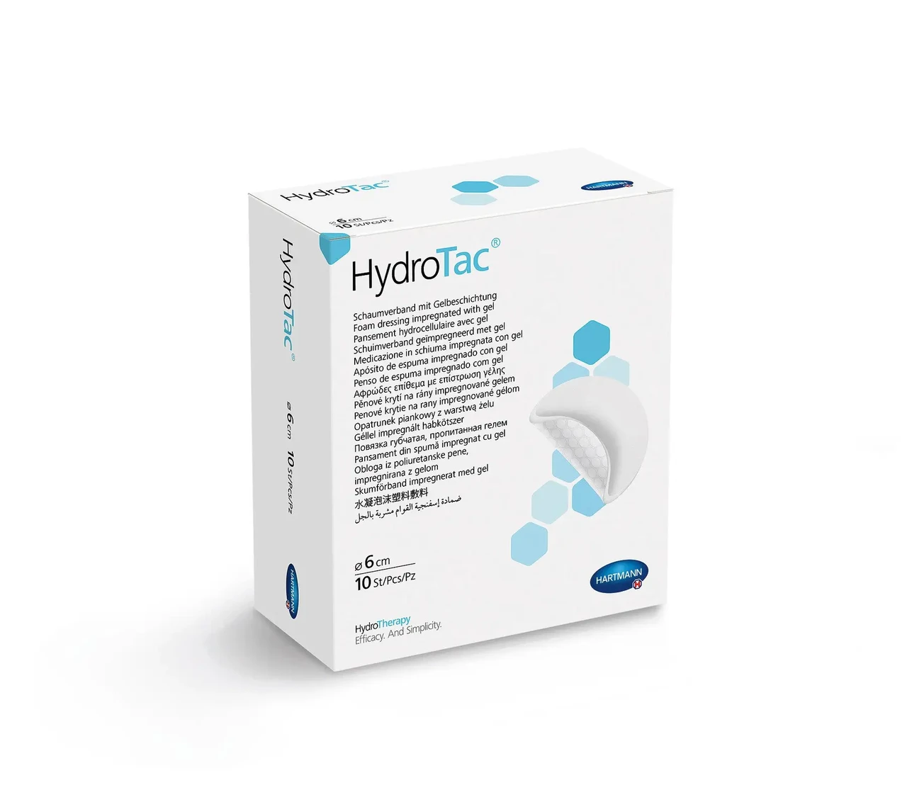 Губчаста пов'язка з гелевим покриттям Hydrotac Ø 6 см 1шт