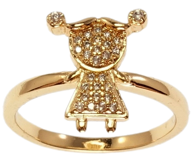 Каблучка Xuping Позолота 18K "Дівчинка" р.18.5,19.5