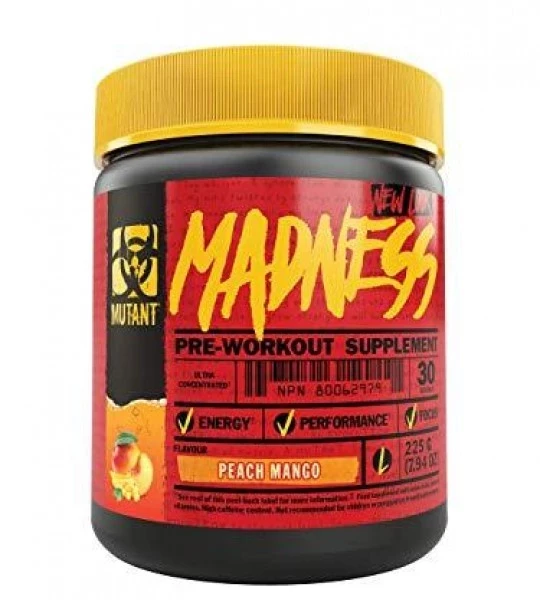 Передтренувальний комплекс Mutant MADNESS 225g (7.94 oz)