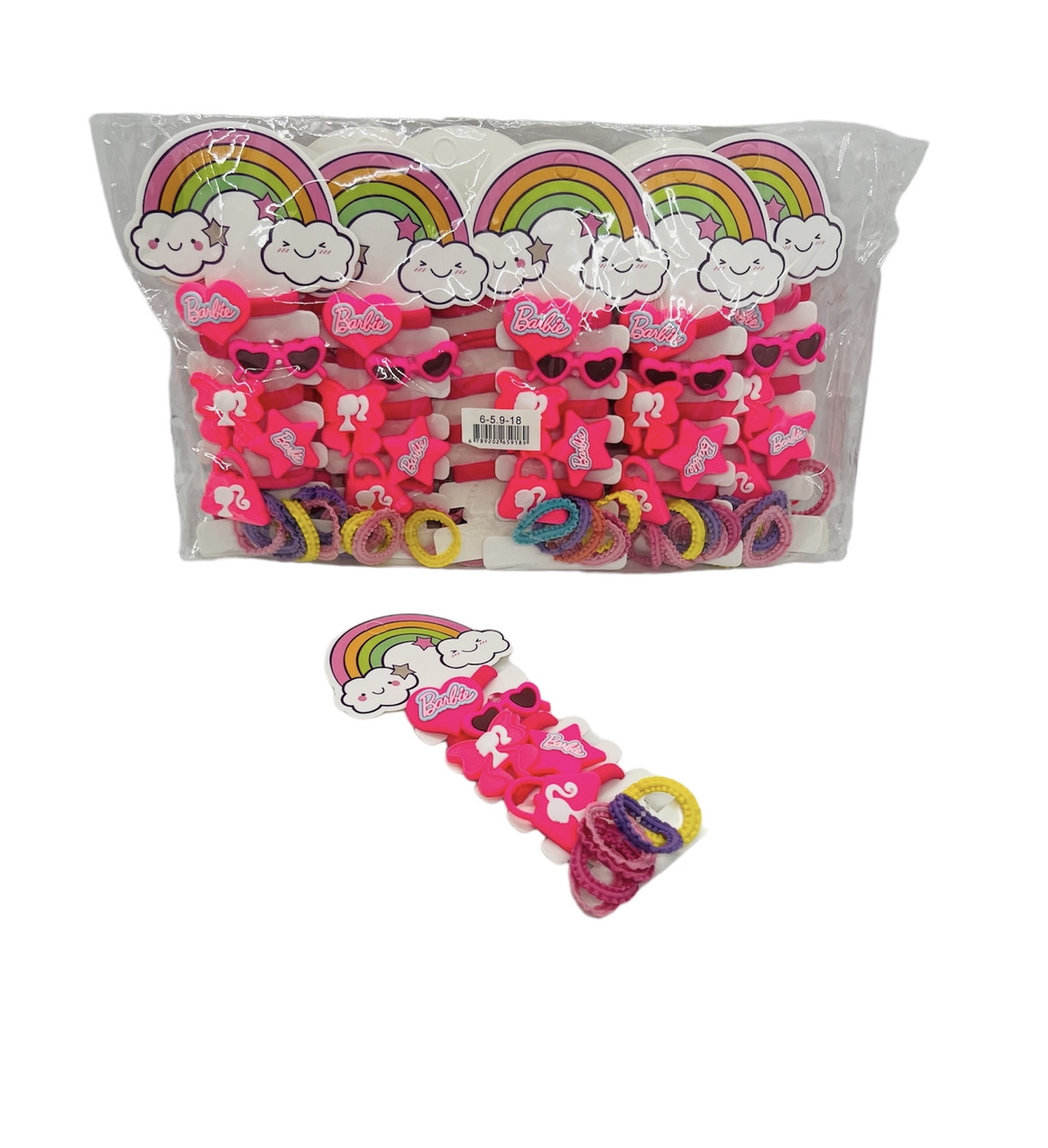 Дитячий набір резинок Barbie, фото 1