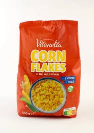 Кукурудзяні пластівці Vitanella Corn Flakes, 500 г, Польща, швидкого приготування з вітамінами та залізом