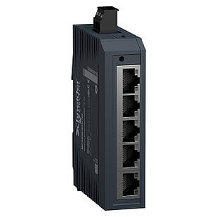 Modicon Standard, некерований мережевий комутатор, 5 портів для мідного кабелю MCSESU053FN0
