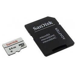 SanDisk 64GB microSDXC C10 W20MB/s High Endurance Video Monitoring smart
