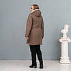 Жіночі куртки великих розмірів осінні 50-60 шоколад, фото 3