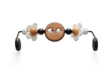 Шезлонг BabyBjorn Bouncer Bliss 3D Jerse (rama Dark Grey) + Toy Googly Eyes Black & White, фото 4