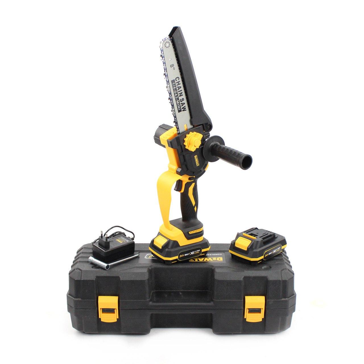 Акумуляторна ланцюгова пила DeWalt DCM190BL, 24V 5.0Ah, АКБ пила, пила Деволт, потужна, для дому