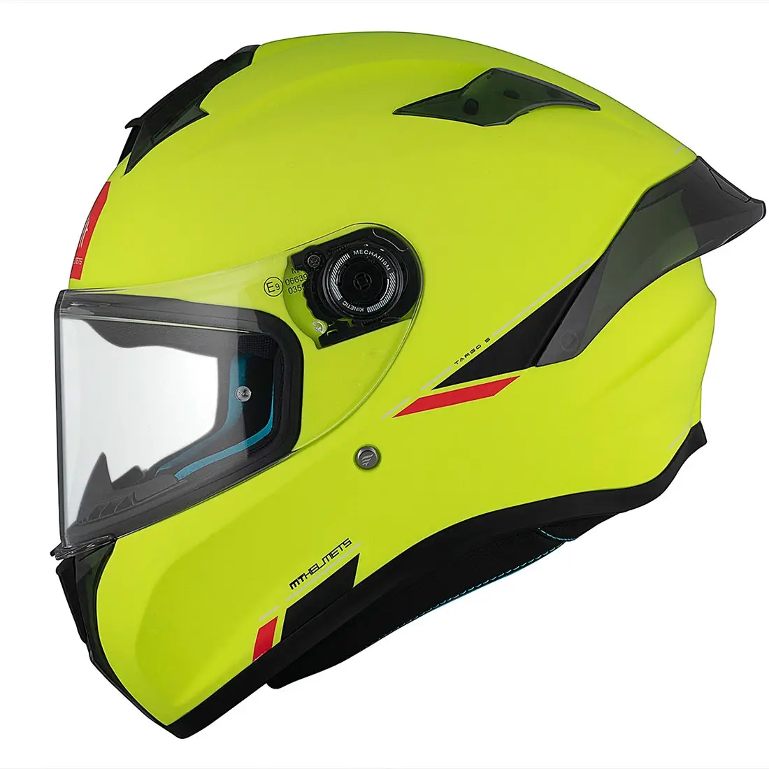 Мотошолом MT Targo S Solid A3 Matt Yellow ECE2206