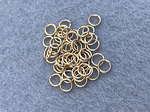 (10шт) Кільця з'єднувальні 4мм для біжутерії з нержавіючої сталі, колір золото