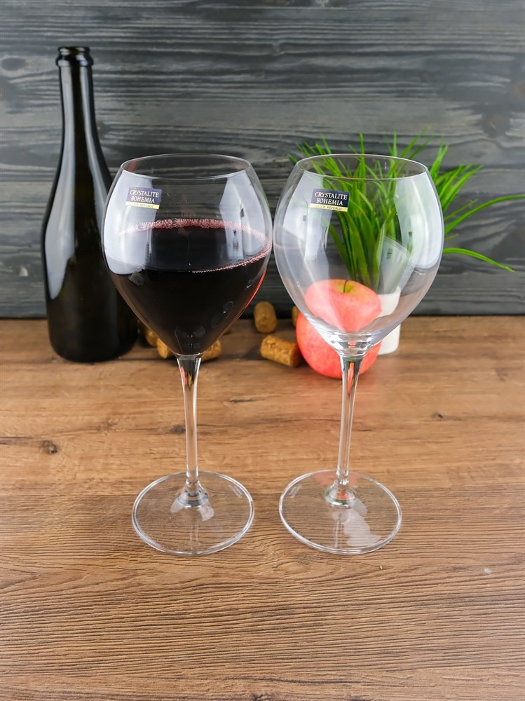 Набір келихів для вина Bohemia Cecilia Carduelis 340 мл 6 шт 1SF06/340 фужери для урочистостей та свят