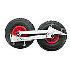 Транцеві колеса BVS КТ270 Штифт самозажимні для надувних човнів навантаження до 200 кг дорожній просвіт 28 см, фото 5