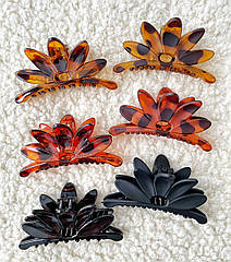 Крабі для волосся оптом пластик 9,5*3,5 см 12 шт/уп КВІТКА