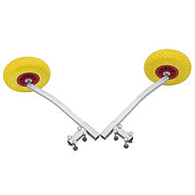 Транцеві колеса BVS КТ450 Колея-Пено сверхстійка модель з вантажопідйомністю до 170 кг та пінополіуретановими колесами 260х85 мм