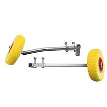 Транцеві колеса BVS КТ450 Колея-Пено сверхстійка модель з вантажопідйомністю до 170 кг та пінополіуретановими колесами 260х85 мм, фото 3