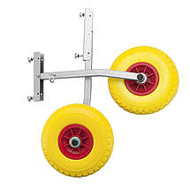 Транцеві колеса BVS КТ400 Штифт-Пено з пінополіуретановими колесами до 200 кг фіксація самозажимним штифтом висота 27-40 см, фото 4