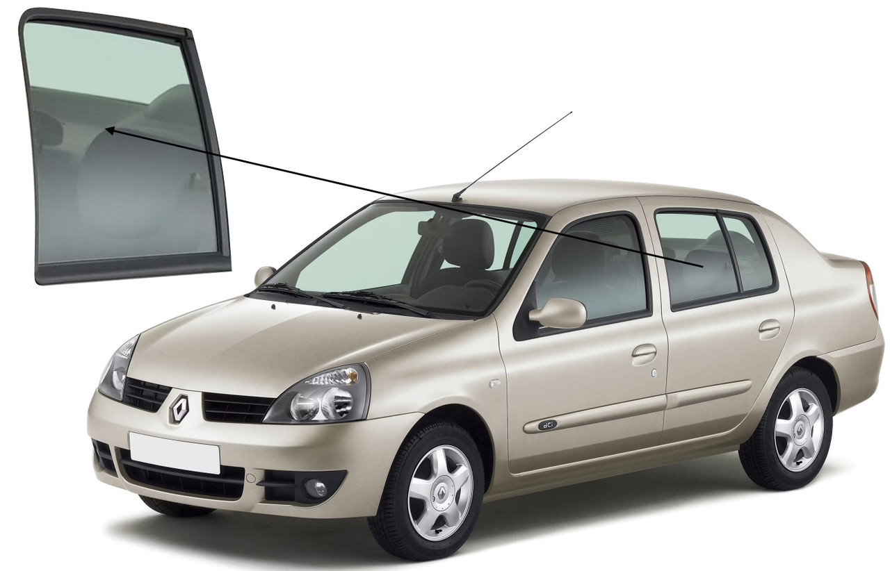 Бічне скло Renault Symbol 1998-2008 задніх дверей ліве, фото 1