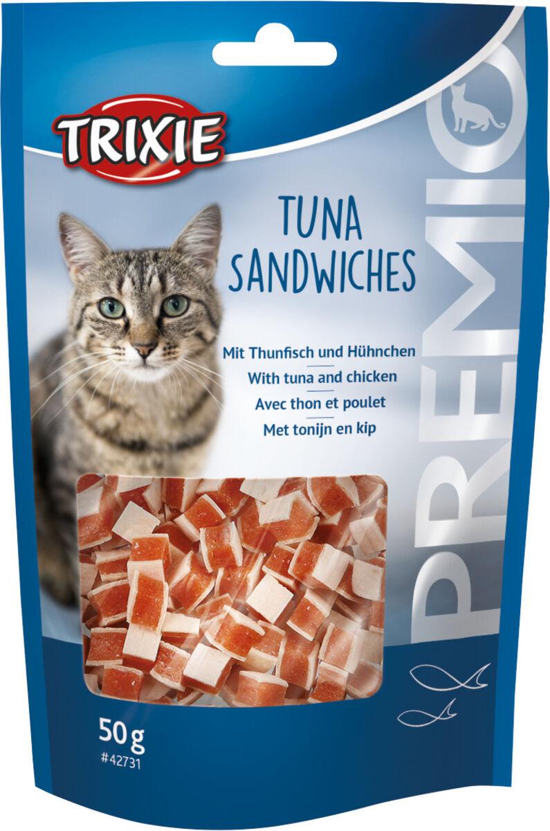 Ласощі для котів кубики з тунцем та куркою Trixie Premio Tuna Sandwiches 50 г