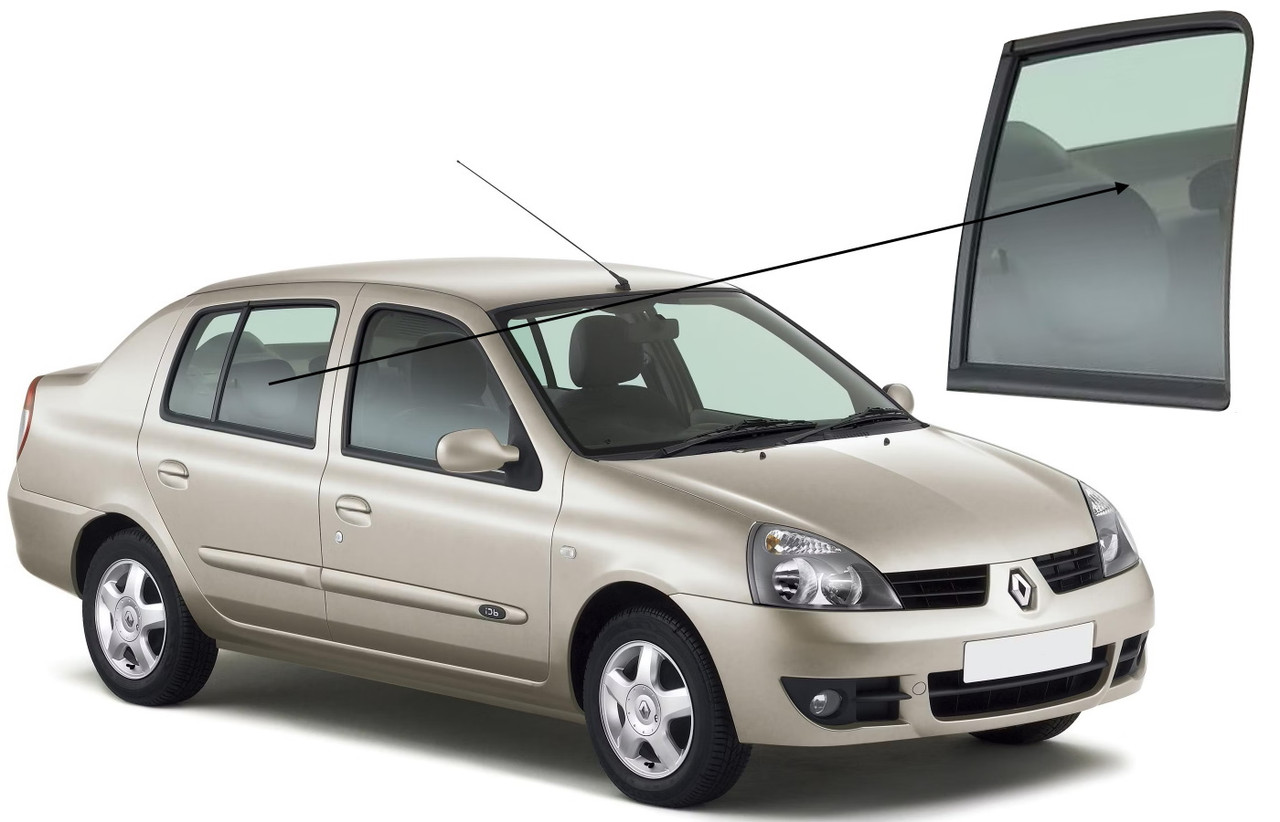 Бічне скло Renault Symbol 1998-2008 задніх дверей праве, фото 1