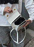 Жіноча біла сумка 6037 крос-боді, фото 10
