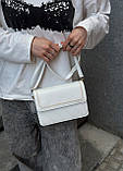 Жіноча біла сумка 6037 крос-боді, фото 6