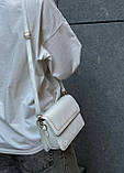 Жіноча біла сумка 6037 крос-боді, фото 7