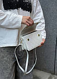 Жіноча біла сумка 6037 крос-боді, фото 9