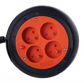 Електричний котушковий подовжувач 6 м Kraft&Dele KD4038 подовжувач на котушці з виносною розеткою