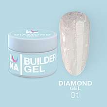 Гель для нарощування LUNAmoon Diamond Gel №1 15 ml