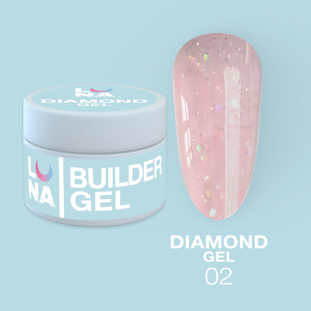 Гель для нарощування LUNAmoon Diamond Gel №2 15 ml, фото 1