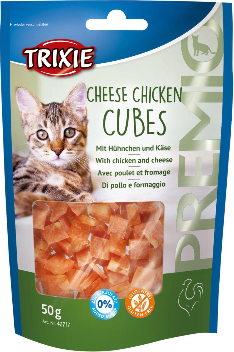 Ласощі для котів кубики з куркою та сиром Trixie Premio Cheese Chicken Cubes 50 г
