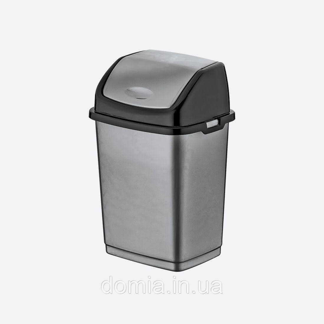 Відро для сміття Slim (35,5*28,5*58 см) з кришкою 35 л. DUNYA PLASTIK Туреччина 9704