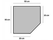 Металевий кутовий стелаж 180x30x90, 5 полиць, навантаження, 175кг - на полку (сірий), фото 4