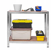 Стелаж металевий 150x70x30, 4 полиці, навантаження, 150кг - на полицю (сірий), фото 4