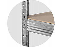 Стелаж металевий 150x70x30, 4 полиці, навантаження, 150кг - на полицю (сірий), фото 8