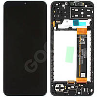 Дисплей для Samsung A137F Galaxy A13 2022 (GH82-29228A), з тачскрином і рамкою в зборі, колір чорний,