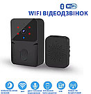 Дверний дзвінок Tuya з відеокамерою і двостороннім аудіо Wi-Fi Чорний, фото 5