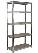 Стелаж металевий 150x70x30, 5 полиць, навантаження, 150кг - на полицю (сірий), фото 3