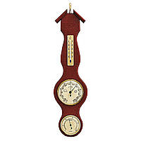 Метеостанция Moller 203056 Mahagony барометр гигрометр термометр деревянный корпус прогноз погоды настенная