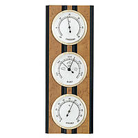 Метеостанция Moller 203979 Birdseye Maple барометр гигрометр термометр настенная из дерева прогноз погоды