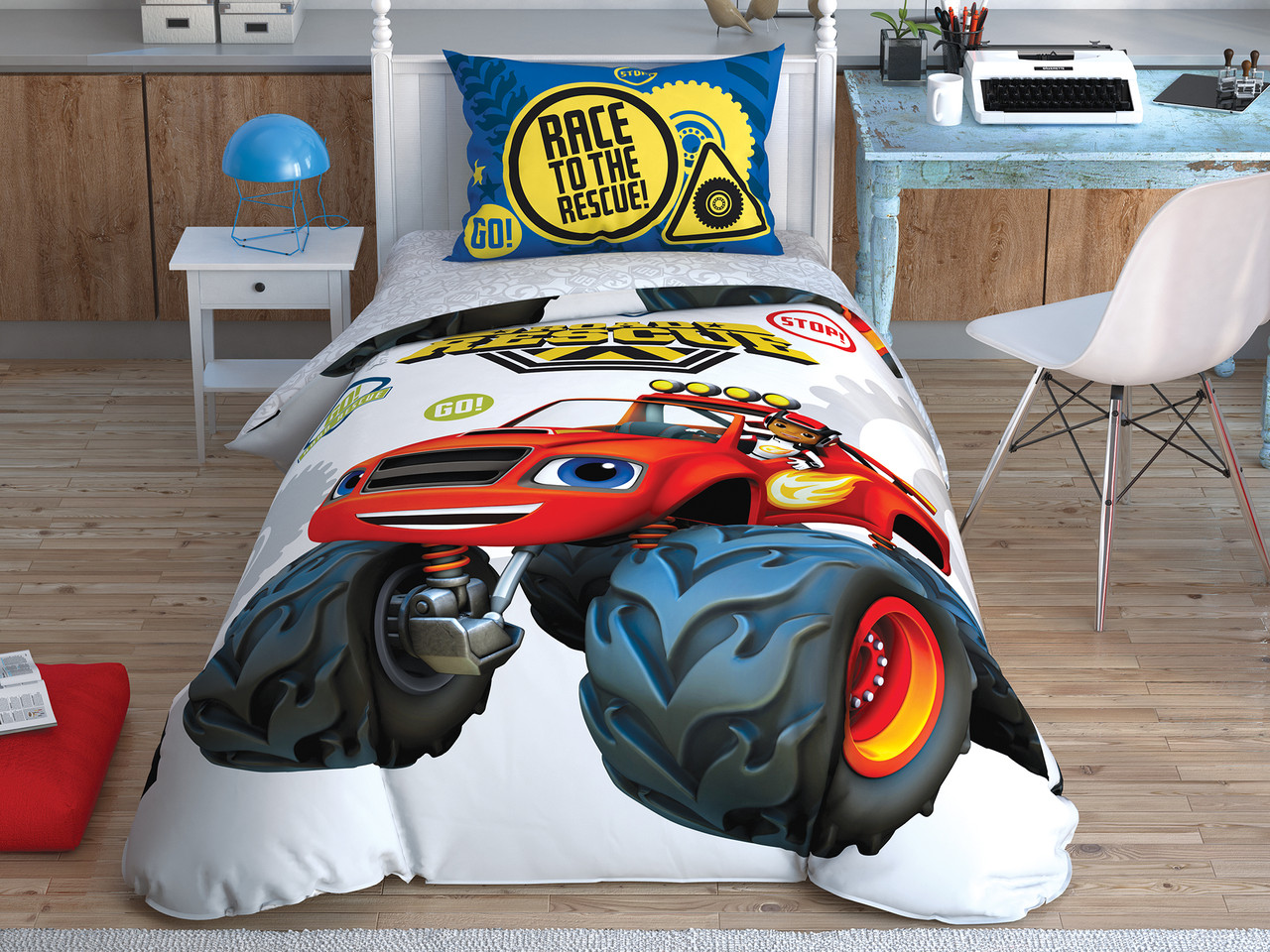 Постільна білизна TAC Disney 160×220 см Blaze Road Rescue