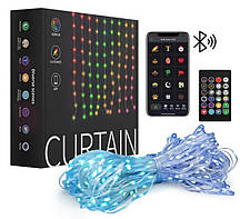 Смарт RGB Гірлянда Штора 2*2м. та 3*3м. 400LED, USB