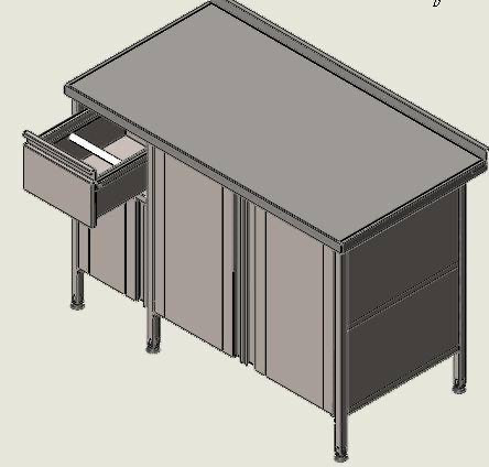 Стіл під кавомашину з нержавіючої сталі