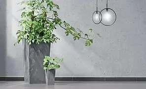 Садове кашпо з ефектом бетону антрацит 40x40x75 см Urbi Square Prosperplast, фото 3