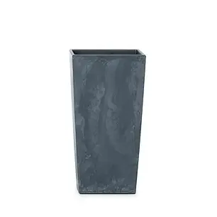 Садове кашпо з ефектом бетону антрацит 40x40x75 см Urbi Square Prosperplast, фото 1