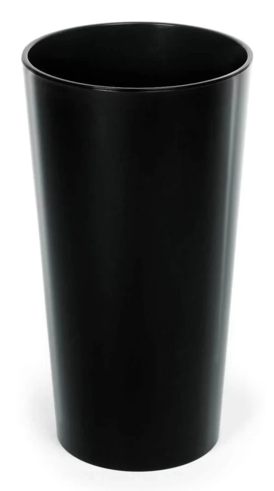 Високий горщик для квітів Lilia 40 см чорний Lamela