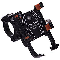 Алюмінієвий тримач для телефона на кермо велосипеда мотоцикла WOLF BASE V-3444