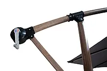 Парасолька садова Santorini Wood 3 м темно-сіра, фото 4