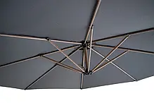 Парасолька садова Santorini Wood 3 м темно-сіра, фото 5