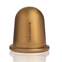 Вакуумна банка для масажу Chudesnik БМП-70 №1 Бронзова, силіконова баночка для масажу тіла