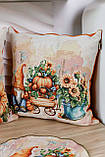 Декоративна наволочка на подушку 45х45 см. гобеленова, фото 3